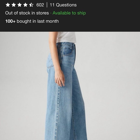 Levi's Women's baggy Jeans with tabs at waist - Picture 4 of 15